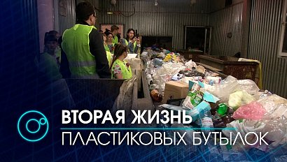 Мусоросортировочный завод в Тогучинском районе. Экскурсия для школьников-эковолонтеров