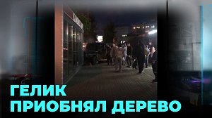 Шокирующий маневр: внедорожник врезался в дерево на глазах у пешеходов