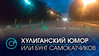 Хулиганы с самокатами заблокировали улицу Троллейную