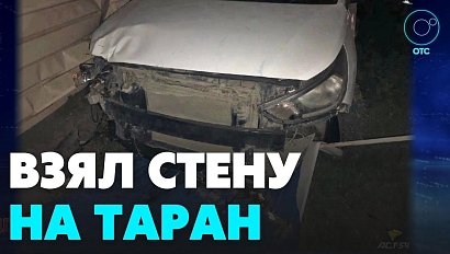 Пьяный новосибирец протаранил стену